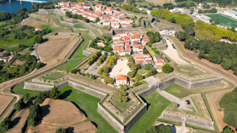 Imagen aérea de la Fortaleza de Valença.