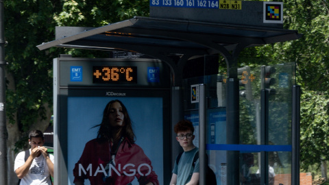 Un termómetro indica la temperatura, a 22 de mayo de 2026, en Madrid. Un termómetro indica la temperatura, a 22 de mayo de 2026, en Madrid.