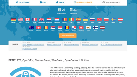 Pantalla de incautación de First VPN en la que aparecen los participantes en la Operación Saffron. Pantalla de incautación de First VPN en la que aparecen los participantes en la Operación Saffron.