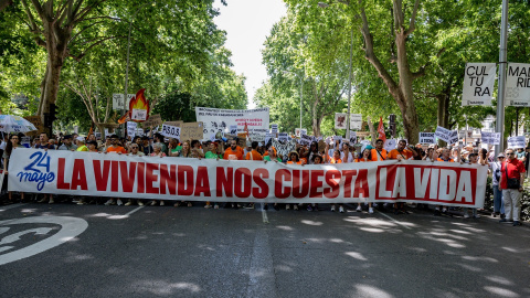 Manifestación por la vivienda Imagen de archivo de una manifestación en defensa del derecho al acceso a la vivienda, en Madrid.