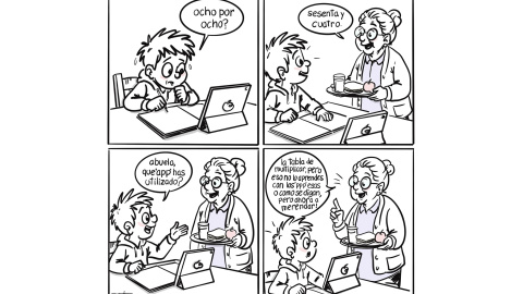 Viñeta del humorista gráfico Paco Santero contra el edadismo.
