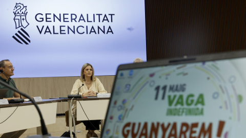 La consellera de Educación, María del Carmen Ortí, en una reunión con los sindicatos de docentes, a 27 de mayo de 2026. La consellera de Educación, María del Carmen Ortí, en una reunión con los sindicatos de docentes, a 27 de mayo de 2026.