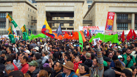 La Plaza de Bolivar en una concentración en apoyo de Iván Cepeda, el 22 de mayo de 2026. La Plaza de Bolivar en una concentración en apoyo de Iván Cepeda, el 22 de mayo de 2026.