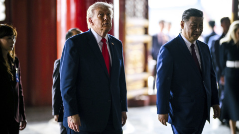 Xi Jinping y Donald Trump en la visita del líder estadounidense a China. Xi Jinping y Donald Trump en la visita del líder estadounidense a China.
