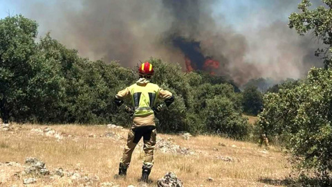 Alrededor de 200 hectáreas afectadas por el incendio en la Academia de Infantería de Toledo Alrededor de 200 hectáreas afectadas por el incendio en la Academia de Infantería de Toledo
