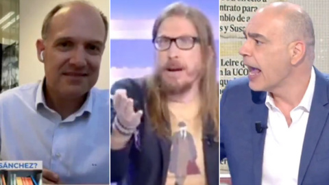 Esteban Urreiztieta, Pablo Fernández y Nacho Abad en el programa 'En boca de todos'.
