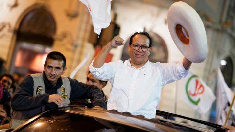 El candidato izquierdista en las elecciones peruanas, Roberto Sánchez.