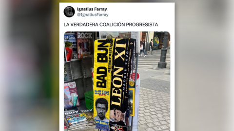 Tuit de Ignatius Farray sobre el papa y Bad Bunny. Tuit de Ignatius Farray sobre el papa y Bad Bunny.