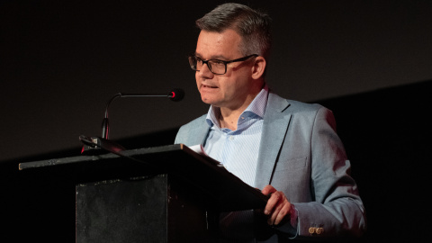 Manuel Rico interviene en el acto de entrega de los Premios Público 2026. Manuel Rico interviene en el acto de entrega de los Premios Público 2026.