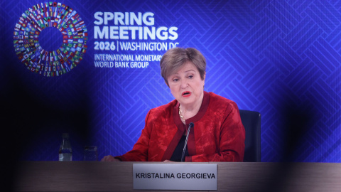 Imagen de archivo de Kristalina Georgieva el pasado mes de abril en Washington. Imagen de archivo de Kristalina Georgieva el pasado mes de abril en Washington.