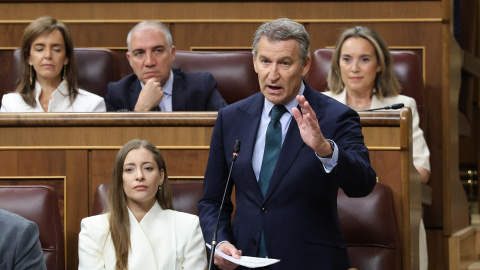 Feijóo, esta mañana en el Congreso. Feijóo, esta mañana en el Congreso.