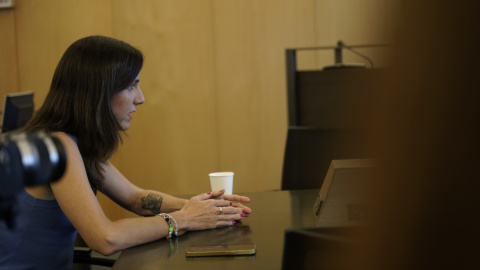 Belarra durante la conversación con Público. Belarra durante la conversación con Público.