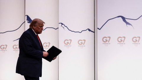 El presidente de EEUU, Donald Trump, en la cumbre del G-7 en Évian (Francia). El presidente de EEUU, Donald Trump, en la cumbre del G-7 en Évian (Francia).