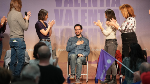 Miguel Ángel Llamas en el acto de cierre de la campaña electoral de Podemos en Castilla y León, a 13 de marzo de 2026. Miguel Ángel Llamas en el acto de cierre de la campaña electoral de Podemos en Castilla y León, a 13 de marzo de 2026.