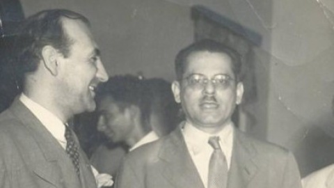 José Almoina, en República Dominicana, junto al ministro Manuel Arturo Peña Batlle, en 1942.