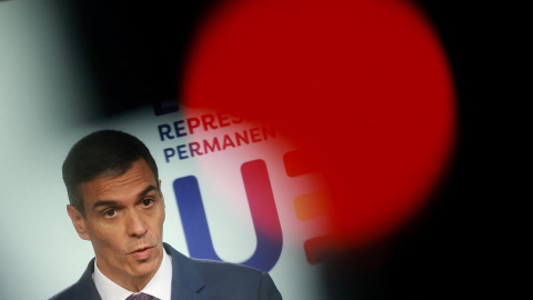 El presidente del Gobierno, Pedro Sánchez, en la cumbre de líderes de la UE celebrada en Bruselas, Bélgica, el 19 de junio de 2026. El presidente del Gobierno, Pedro Sánchez, en la cumbre de líderes de la UE celebrada en Bruselas, Bélgica, el 19 de junio de 2026.