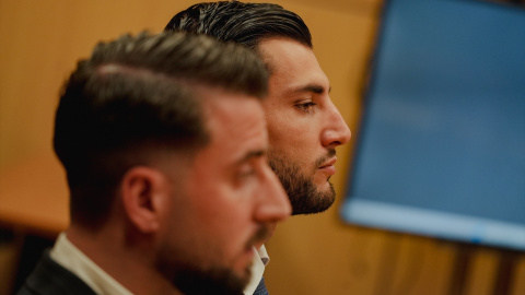 El futbolista Rafa Mir en el juicio por una agresión sexual. El futbolista Rafa Mir en el juicio por una agresión sexual.