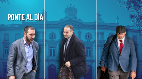 Fotomontaje con las imágenes de Víctor de Aldama, José Luis Ábalos y Koldo García.