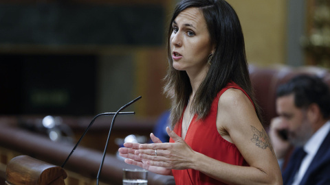 La líder de Unidas Podemos, Ione Belarra interviene tras la comparecencia del jefe del Ejecutivo. La líder de Unidas Podemos, Ione Belarra interviene tras la comparecencia del jefe del Ejecutivo.