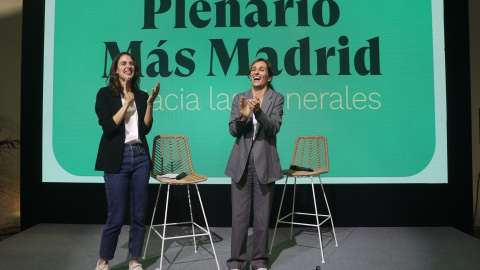 Mónica García y Rita Maestre en el ‘Espacio Rastro Madrid’, a 7 de junio de 2023, en Madrid (España). Mónica García y Rita Maestre en el ‘Espacio Rastro Madrid’, a 7 de junio de 2023, en Madrid (España).