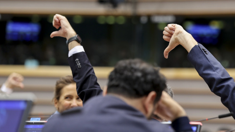 Sesión plenaria en el Parlamente Europeo. Sesión plenaria en el Parlamente Europeo.