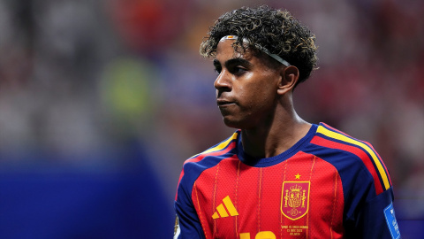 Lamine Yamal en un partido del Mundial 2026.