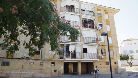 Domicilio de la mujer asesinada, en Mairena del Aljarafe (Sevilla), este sábado. Domicilio de la mujer asesinada, en Mairena del Aljarafe (Sevilla), este sábado.