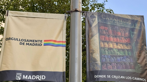 Campaña del Ayuntamiento de Madrid por el Orgullo en la capital.