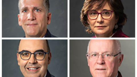 Los jueces y abogados españoles en los Tribunales de la UE: de izda. a dcha. y de arriba abajo: Miguel Sampol Pucurull, María Lourdes Arastey Sahún, José Martín y Pérez de Nanclares y Manuel Campos Sánchez-Bordona.