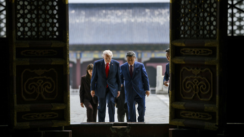 Imagen de archivo de Donald Trump y Xi Jinping el pasado 14 de mayo de 2026 en Pekín, China. Imagen de archivo de Donald Trump y Xi Jinping el pasado 14 de mayo de 2026 en Pekín, China.May 18, 2026, Beijing, China: U.S. President Donald Trump, enters the Hall of Prayer of Good Harvest accompanied by Chinese President Xi Jinping, right, during a visit to the Temple of Heaven, May 14, 2026 in Beijing, China.,Image: 1100163010, License: Rights-managed, Restrictions: , Model Release: no , Credit line: Daniel Torok/White House / Zuma Press / Europa PressEditorial licence valid only for Spain and 3 MONTHS from the date of the image, then delete it from your archive. For non-editorial and non-licensed use, please contact EUROPA PRESS.Daniel Torok/White House / Zuma Press / Europa Press / ContactoPhoto18/5/2026