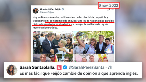 Las redes recuerdan lo que decía Feijóo de la 'ley de nietos'. Las redes recuerdan lo que decía Feijóo de la 'ley de nietos'.