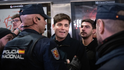 Vito Quiles, durante una concentración contra la violencia machista el pasado 25 de noviembre en Madrid.