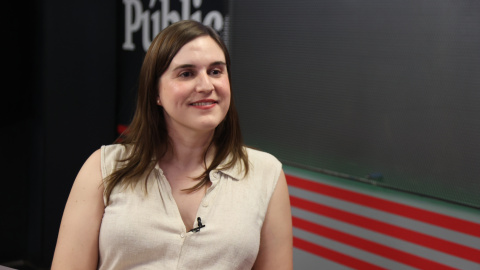 Jimena González en la redacción de 'Público'. Jimena González en la redacción de 'Público'.