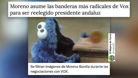 Un meme sobre el pacto entre PP y Vox en Andalucía. Un meme sobre el pacto entre PP y Vox en Andalucía.