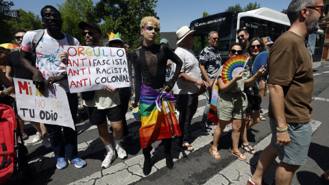 Manifestación celebrada en Pamplona con motivo del Día Internacional del Orgullo LGTBI+ el 28 de junio. Manifestación celebrada en Pamplona con motivo del Día Internacional del Orgullo LGTBI+ el 28 de junio.