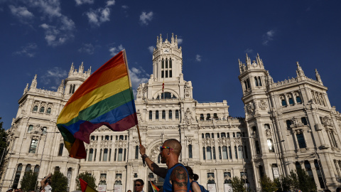 La manifestación del Orgullo, este sábado, en Madrid. La manifestación del Orgullo, este sábado, en Madrid.