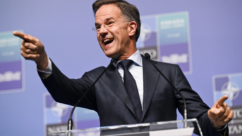 Mark Rutte, secretario general de la OTAN, este lunes en Ankara. Mark Rutte, secretario general de la OTAN, este lunes en Ankara.