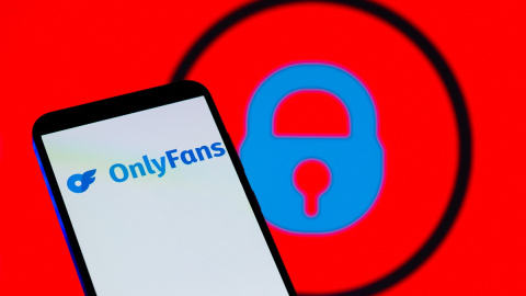 onlyfans El logo de Onlyfans en la pantalla de un teléfono móvil.
