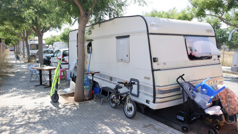 Asentamiento de caravanas. Asentamiento de caravanas.