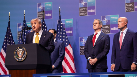 Donald Trump en la cumbre de la OTAN en Ankara. Donald Trump en la cumbre de la OTAN en Ankara.