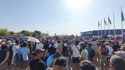 Trabajadores de Airbus en Getafe