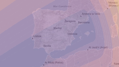 La franja más oscura representa los territorios en los que se podrá divisar el anillo de fuego durante el eclipse anular de 2028. La franja más oscura representa los territorios en los que se podrá divisar el anillo de fuego durante el eclipse anular de 2028.