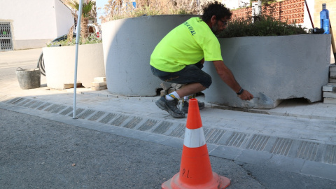 Imatge de la brigada de la Ràpita, que ha instal·lat polseres intel·ligents pels seus treballadors per mesurar les possibles onades de calor