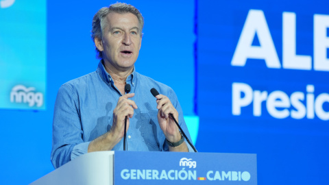 Alberto Nuñez Feijóo, en Valladolid, este sábado.