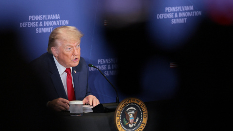 El presidente de Estados Unidos, Donald Trump, interviene en la Cumbre de Defensa e Innovación de Pensilvania el 15 de julio de 2026. El presidente de Estados Unidos, Donald Trump, interviene en la Cumbre de Defensa e Innovación de Pensilvania el 15 de julio de 2026.