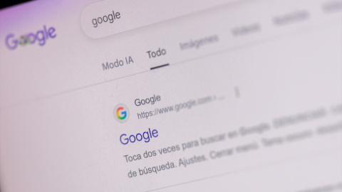 El buscador de Google en una pantalla en la que se aprecia su 'Modo IA'.