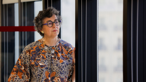 La ex ministra de Exteriores en la redacción de 'Público'. La ex ministra de Exteriores en la redacción de 'Público'.
