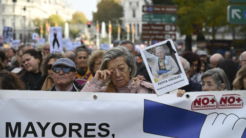 foto mayores en manifestación Los mayores han protagonizado muchas manifestaciones en los últimos años, como por los fallecidos en residencias en la covid.