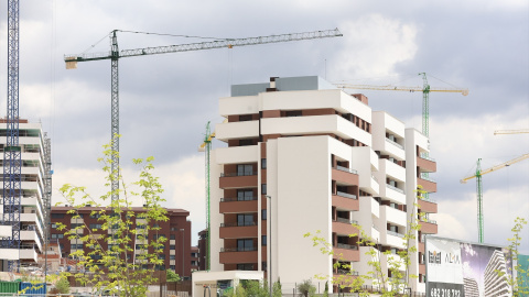 Edificación de viviendas, a 20 de junio de 2024, en Tres Cantos, Madrid. Edificación de viviendas, a 20 de junio de 2024, en Tres Cantos, Madrid.
