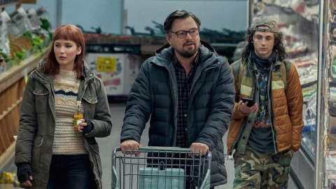 Leonardo DiCaprio, Timothée Chalamet y Jennifer Lawrence, protagonistas de 'No mires arriba' Leonardo DiCaprio, Timothée Chalamet y Jennifer Lawrence, protagonistas de 'No mires arriba'